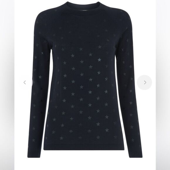 WHISTLES Star printed crew neck sweater - Picture 4 of 5
